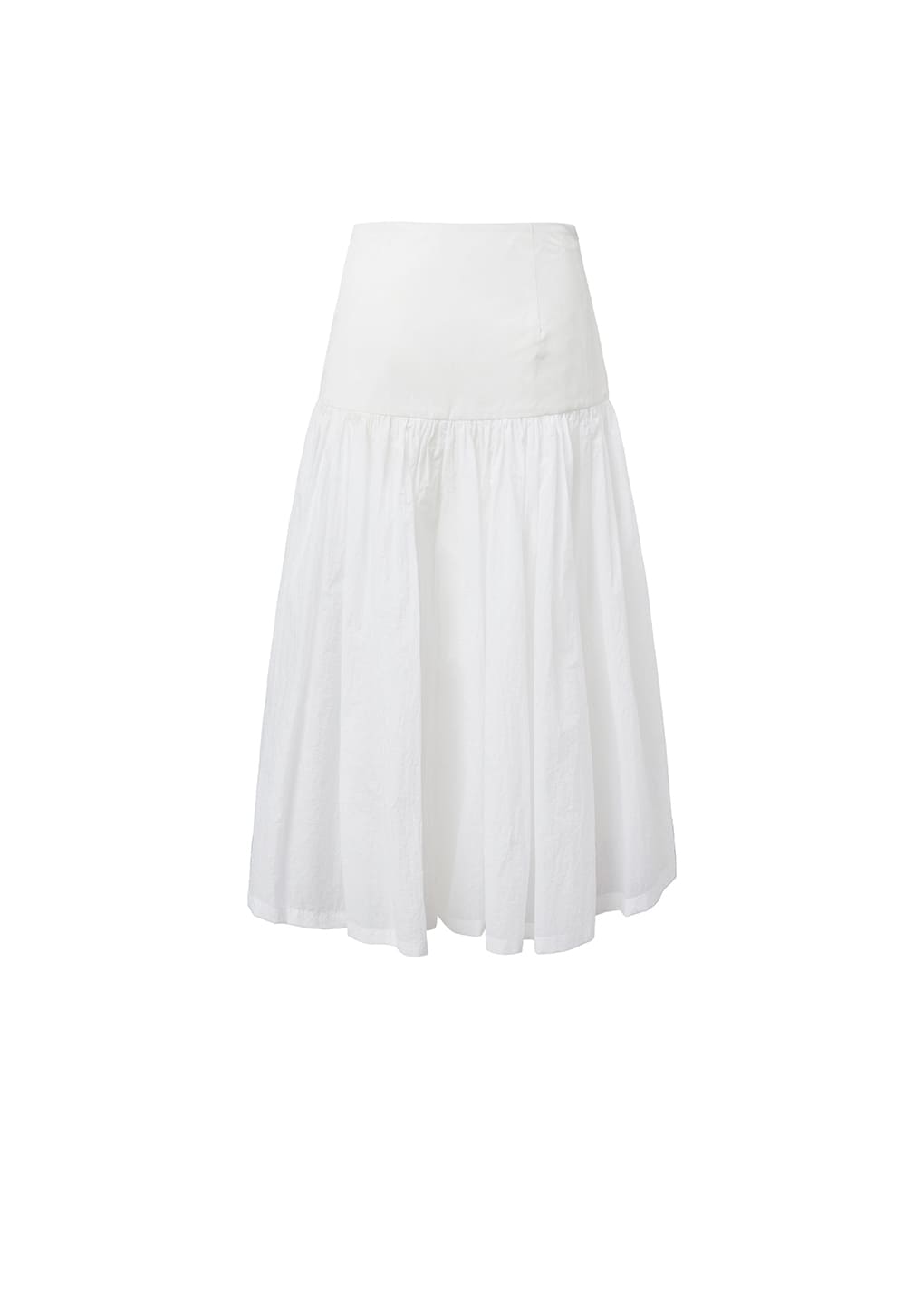 SHIRRING CULOTTE PANTS, WHITE