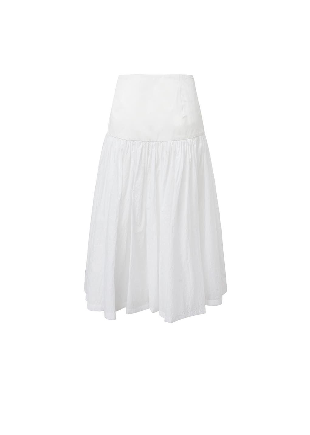 SHIRRING CULOTTE PANTS, WHITE