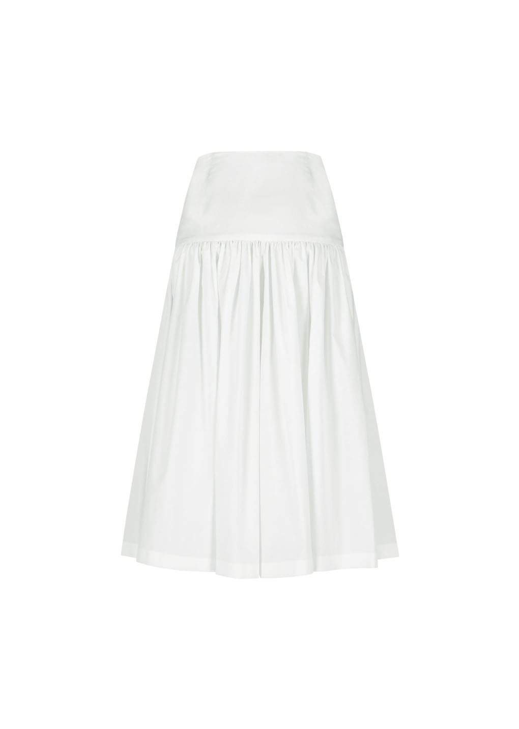shirring culotte pants, white