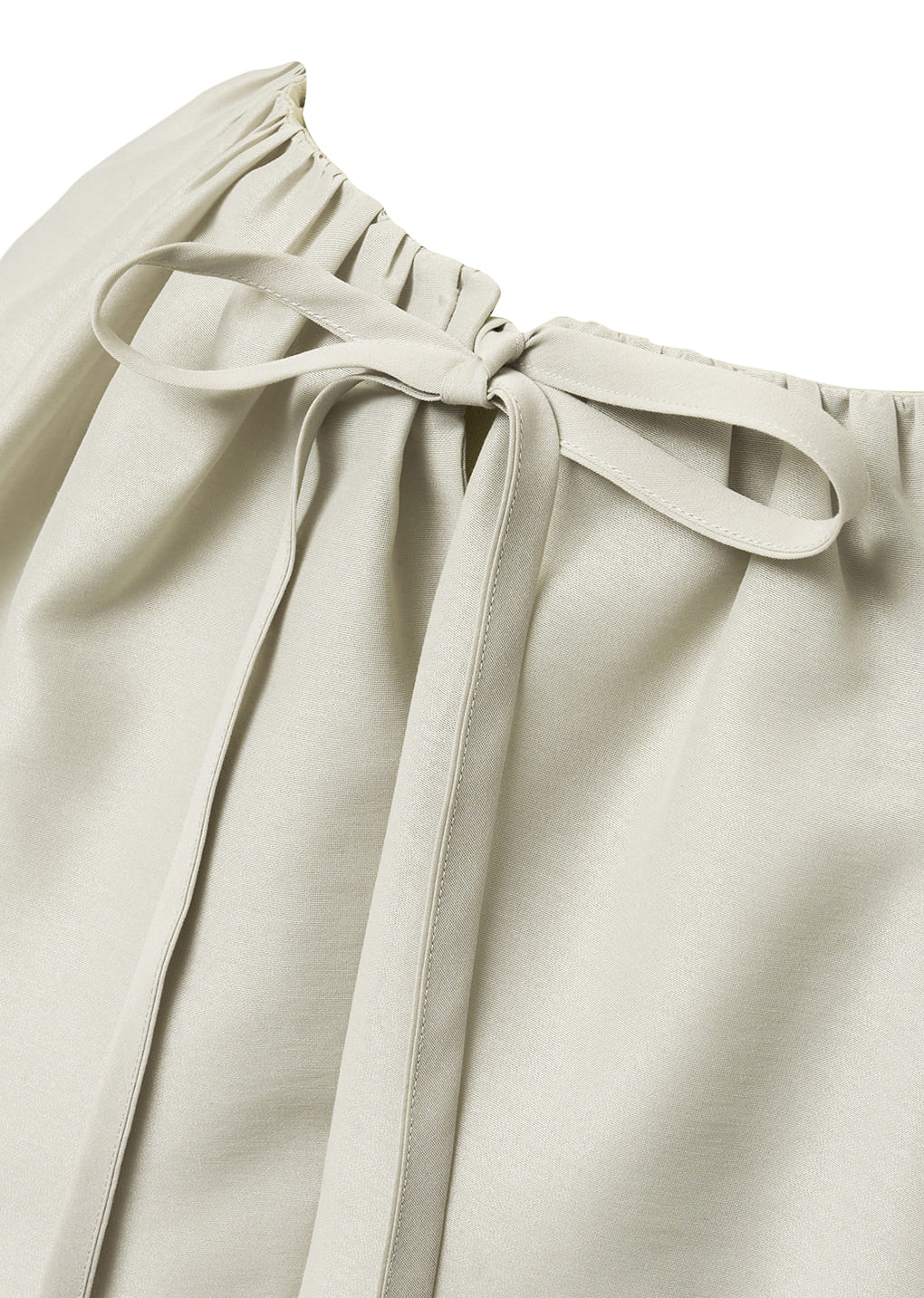 SHIRRING ORGANZA BELT SKIRT, BEIGE