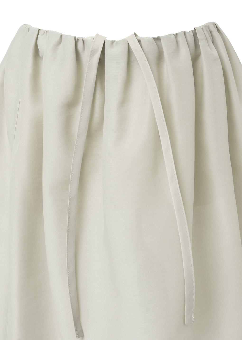 SHIRRING ORGANZA SKIRT, BEIGE