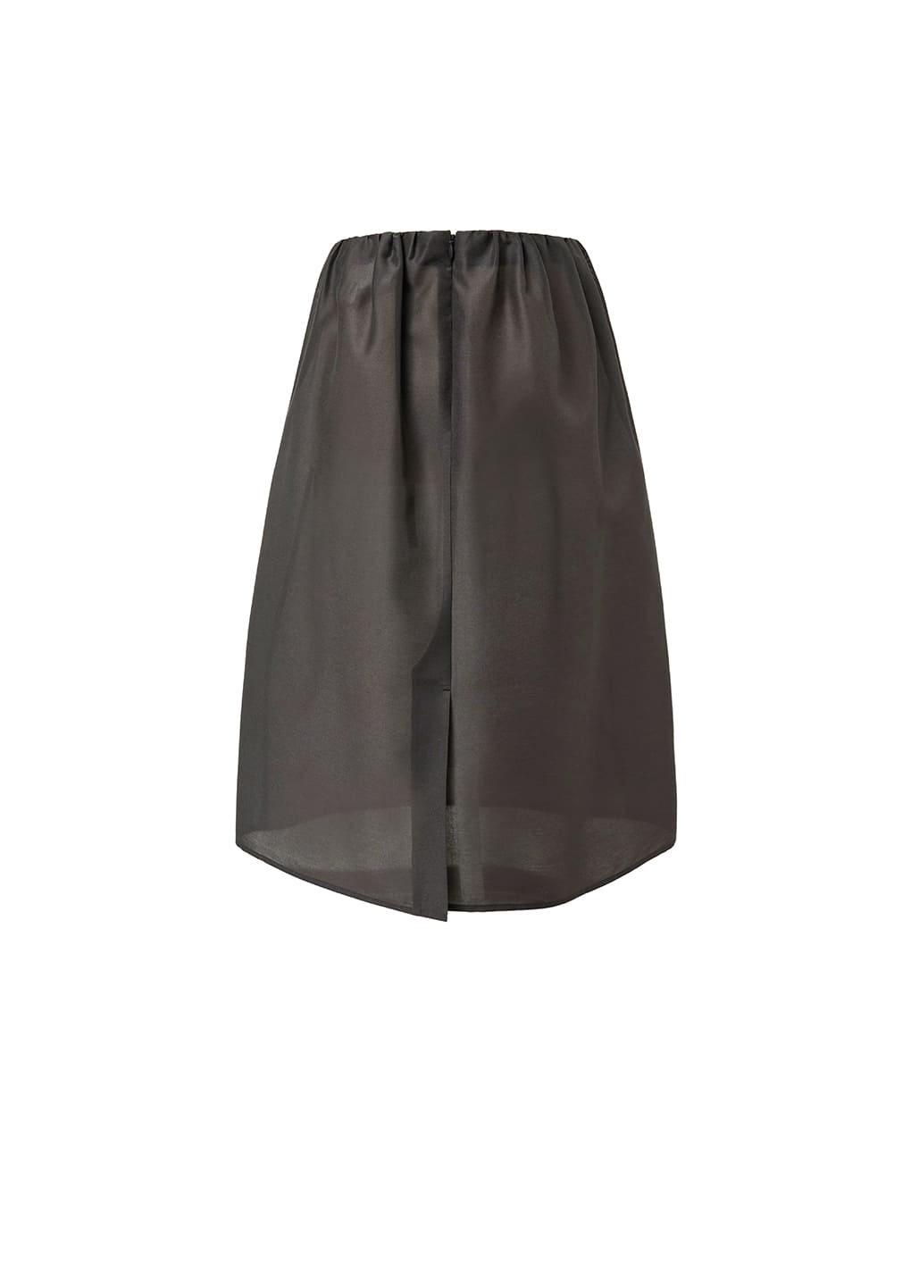 SHIRRING ORGANZA SKIRT, CHARCOAL