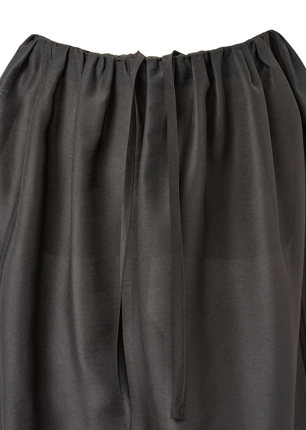 SHIRRING ORGANZA SKIRT, CHARCOAL