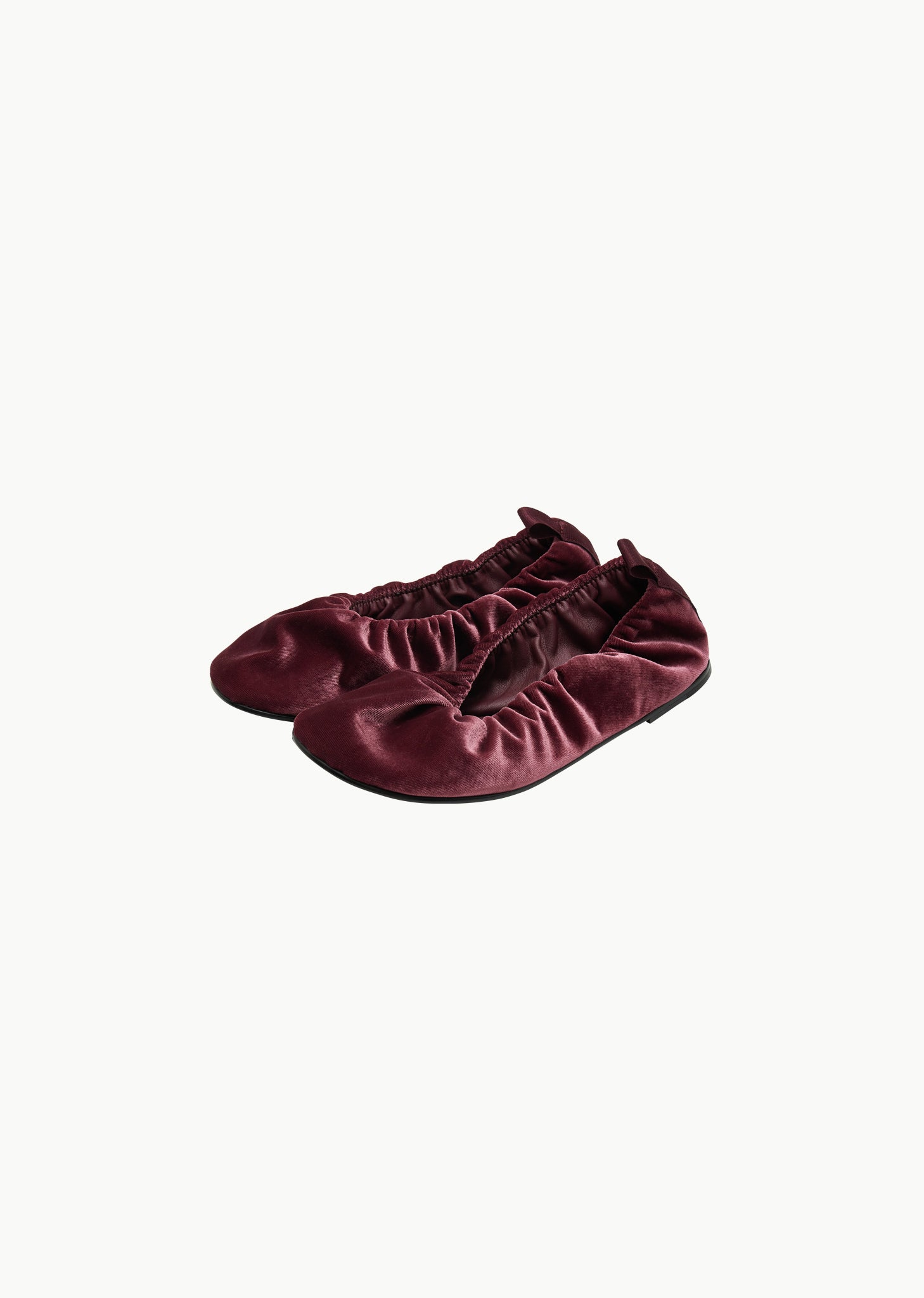 SHIRRING VELVET FLATS (2 COLORS)