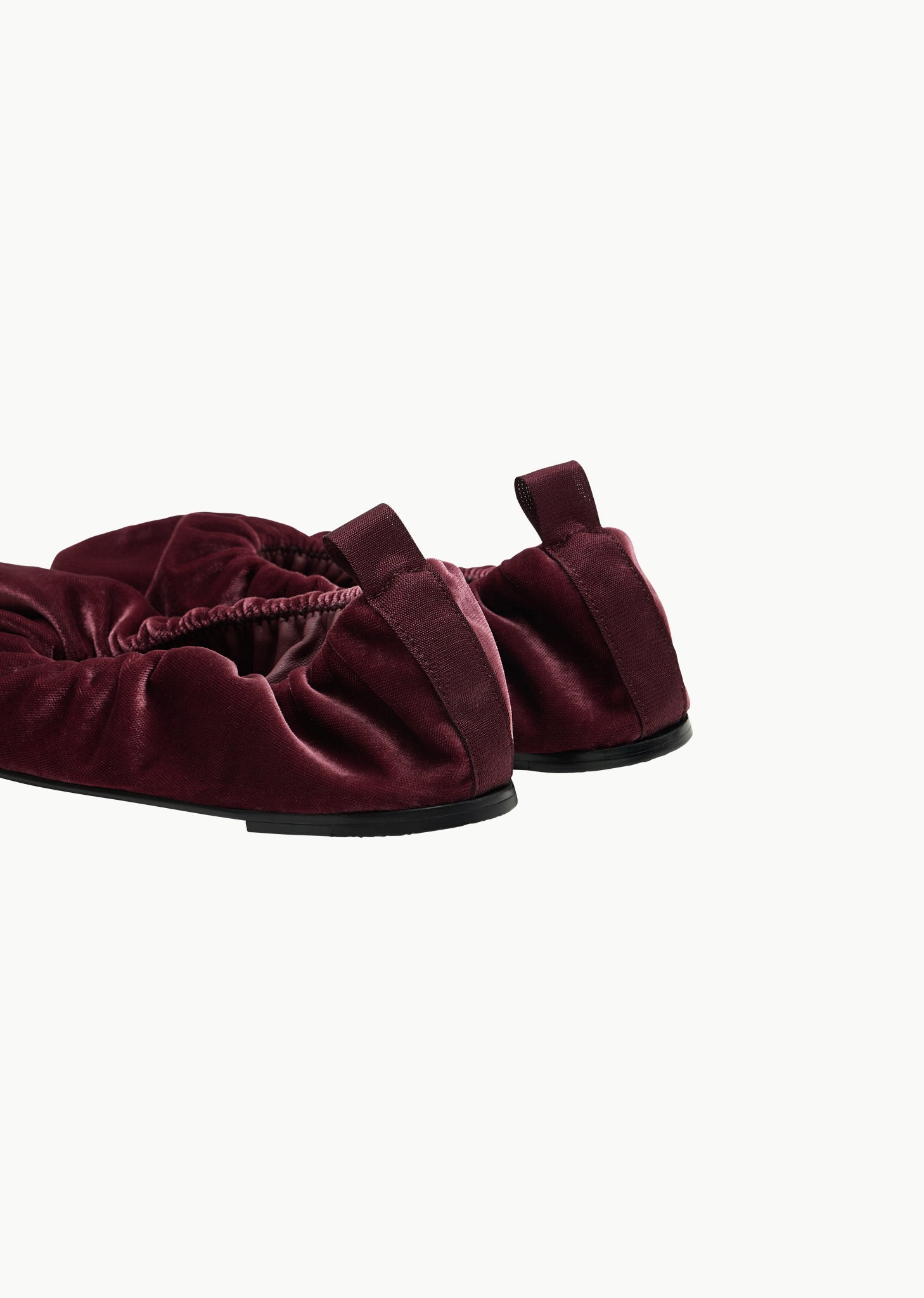 SHIRRING VELVET FLATS (2 COLORS)