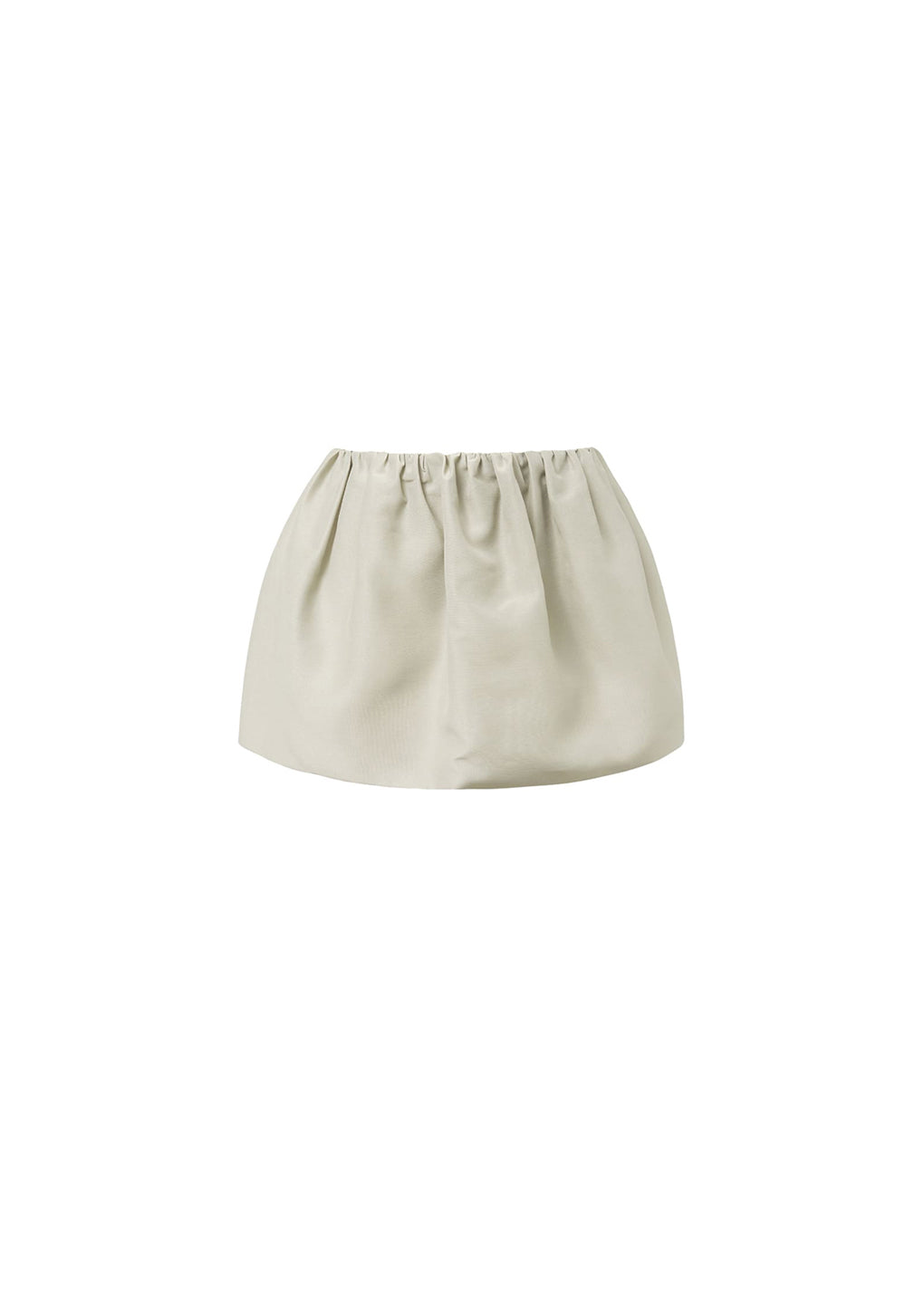 SHIRRING ORGANZA BELT SKIRT, BEIGE