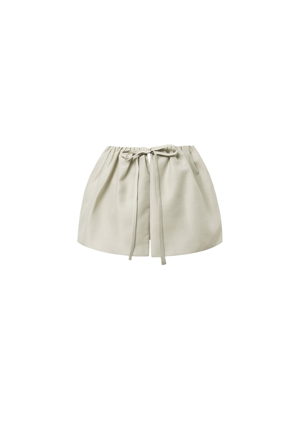 SHIRRING ORGANZA BELT SKIRT, BEIGE