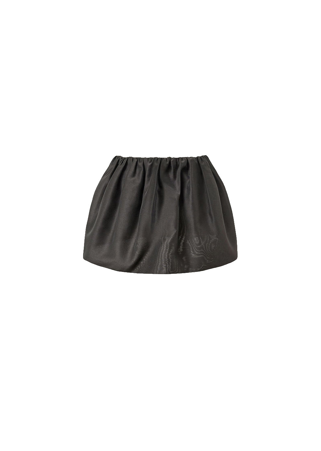 SHIRRING ORGANZA BELT SKIRT, CHARCOAL