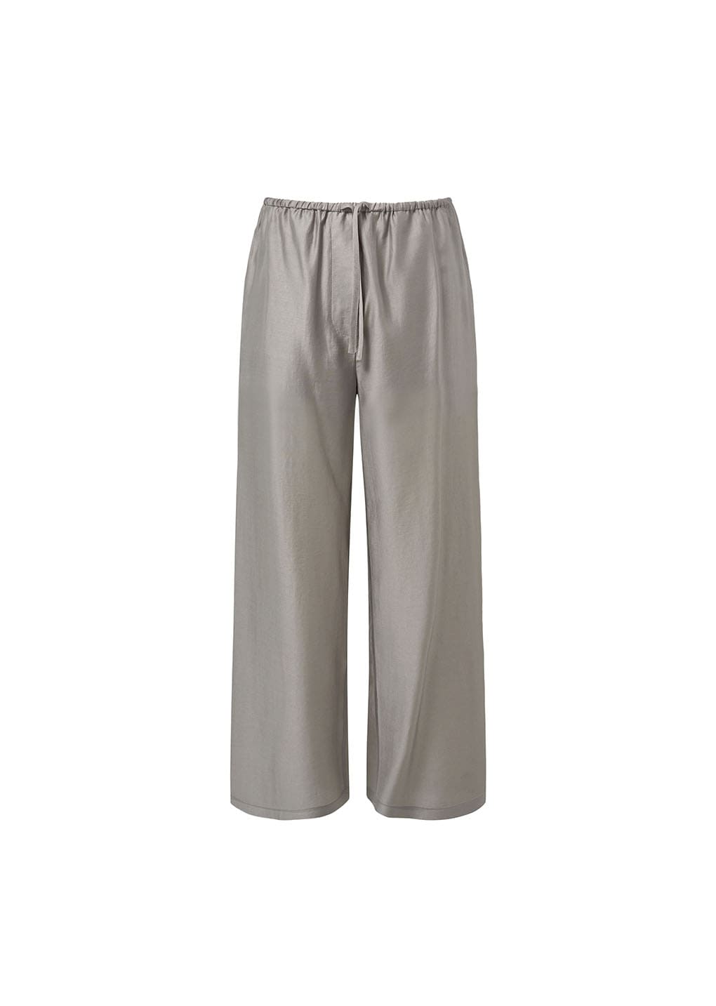 silky banding pants, grey