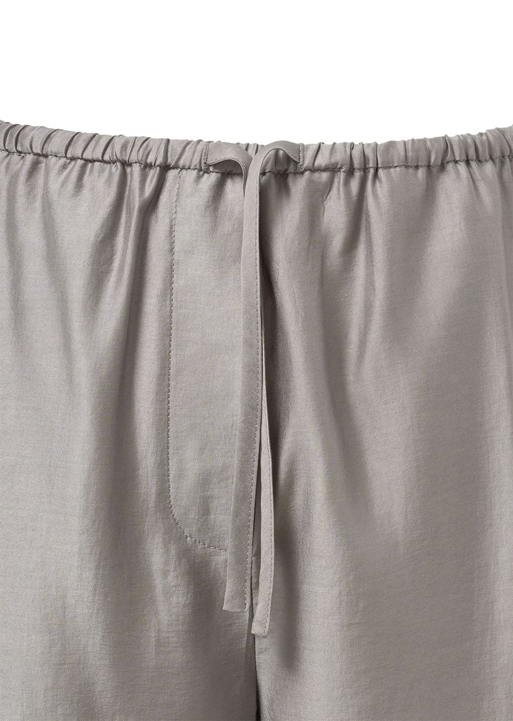 silky banding pants, grey