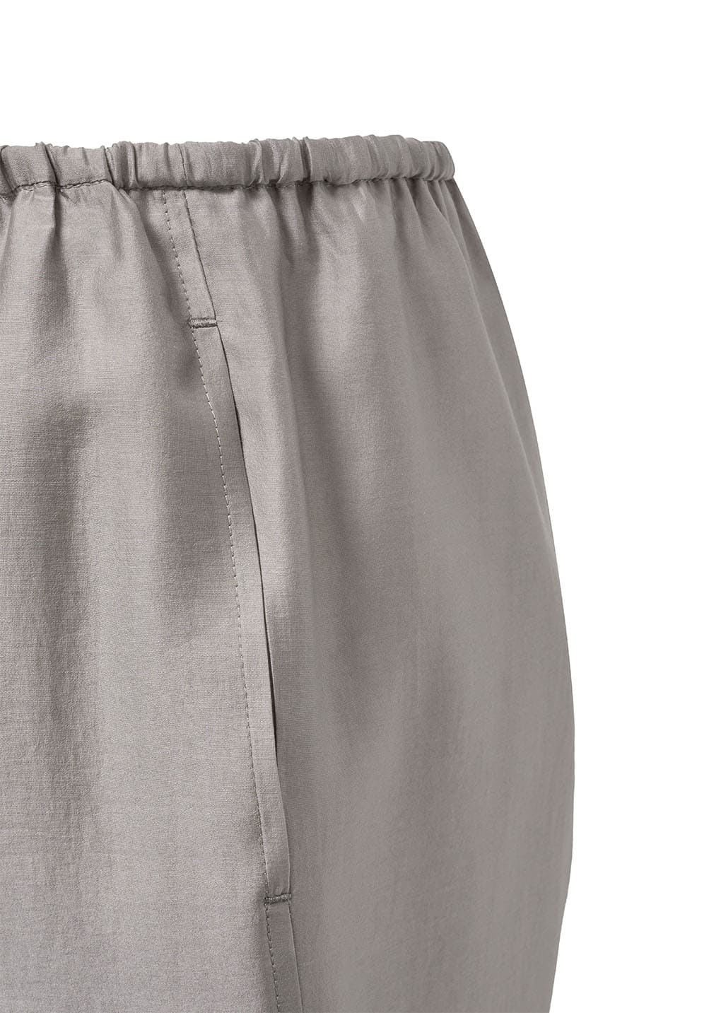 silky banding pants, grey
