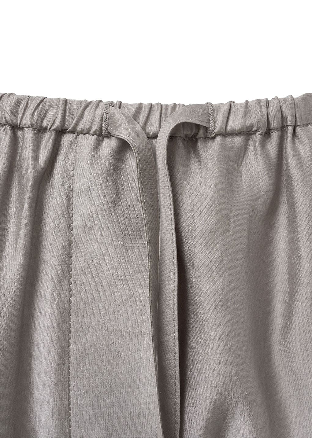 silky banding pants, grey