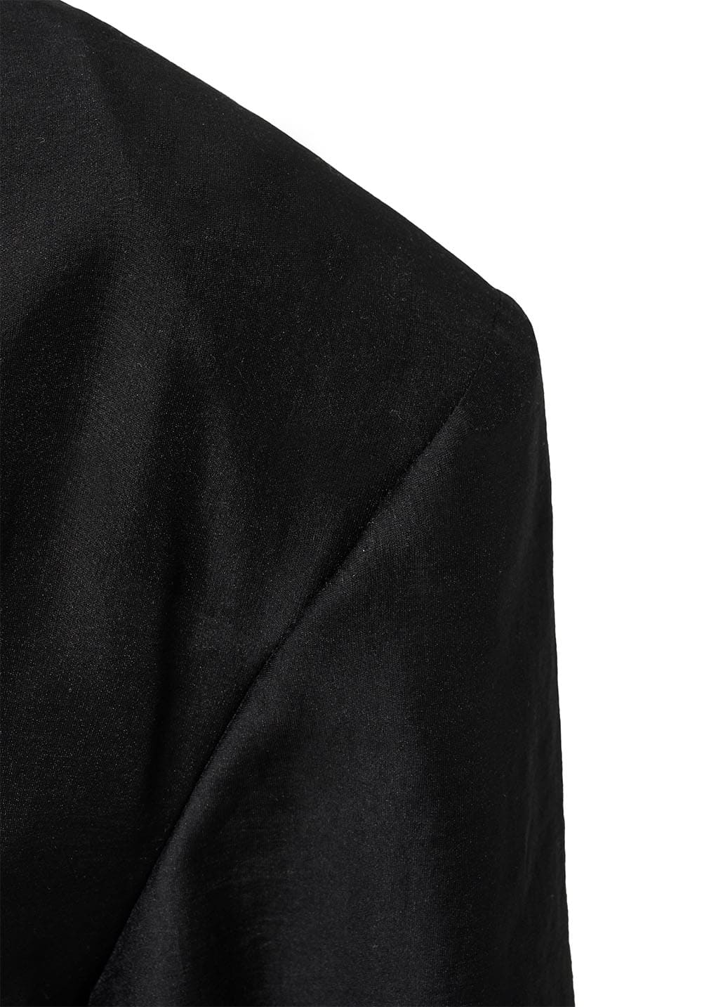 silky oversized half shirts, black