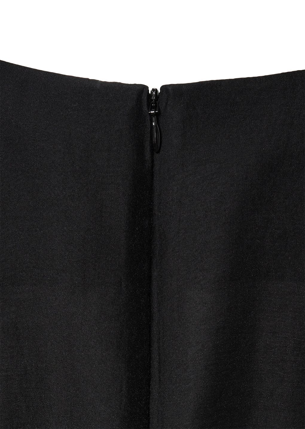 silky oversized half shirts, black