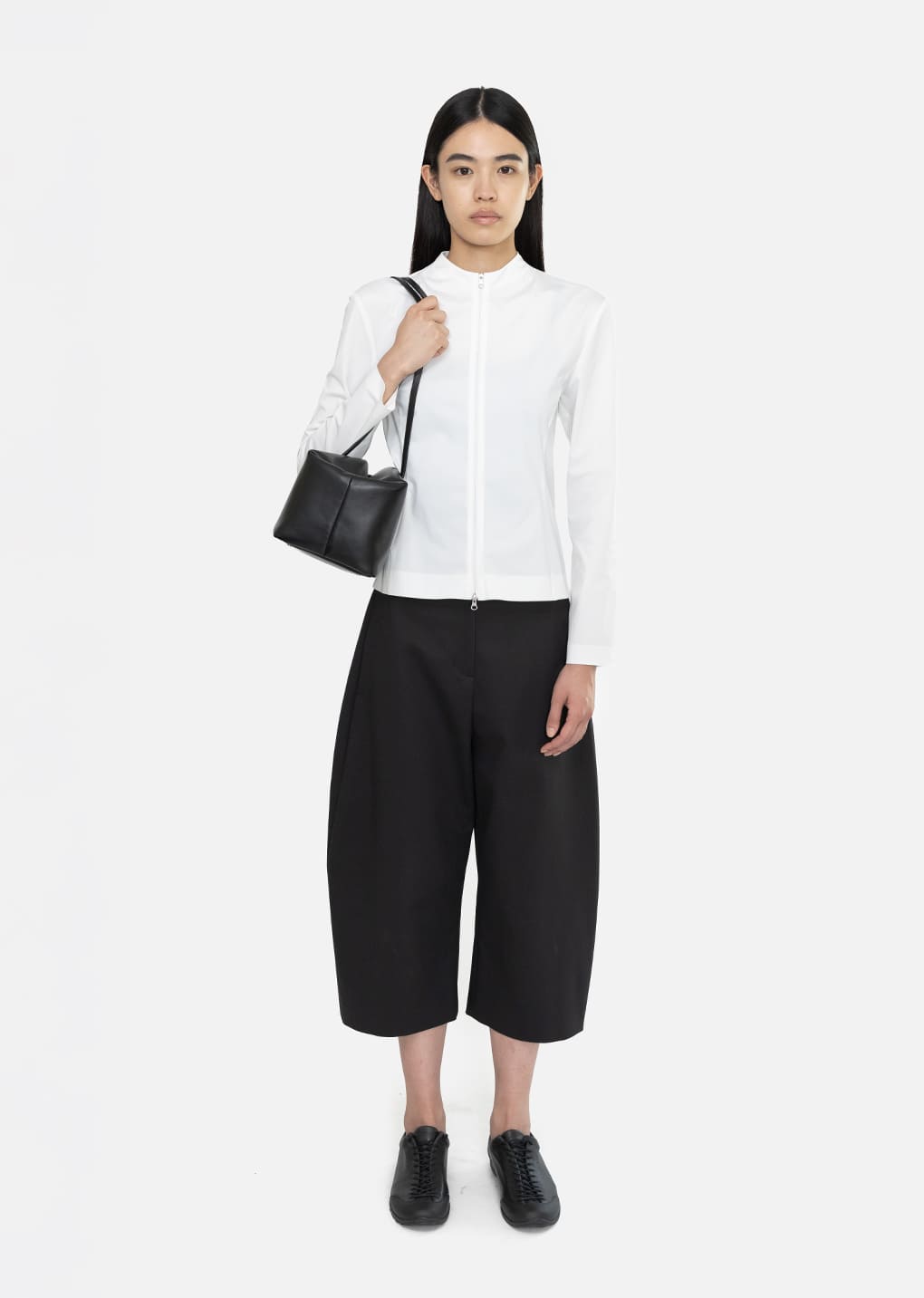 slim fit zip up jumper, white hover