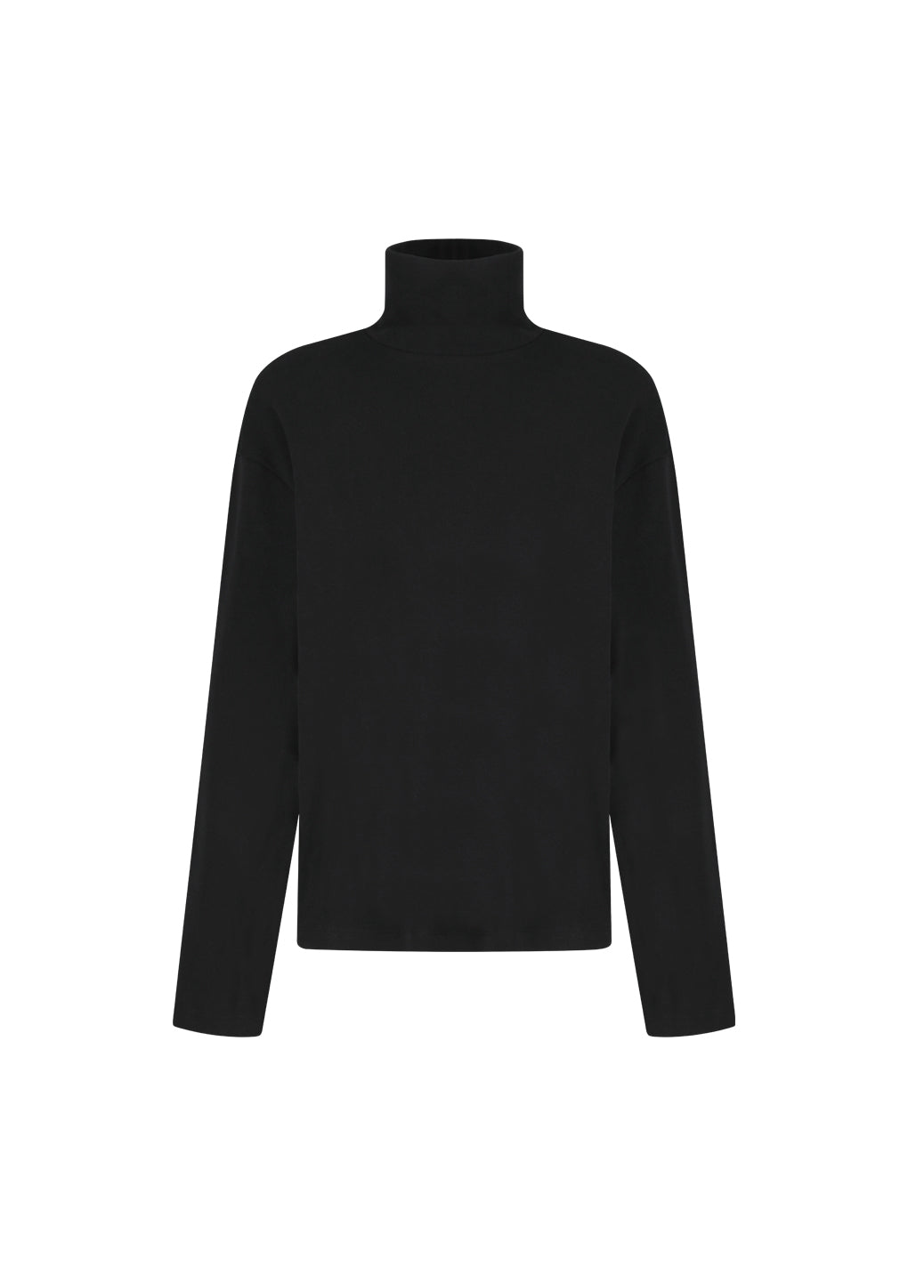 slim fit turtle neck t-shirts, black