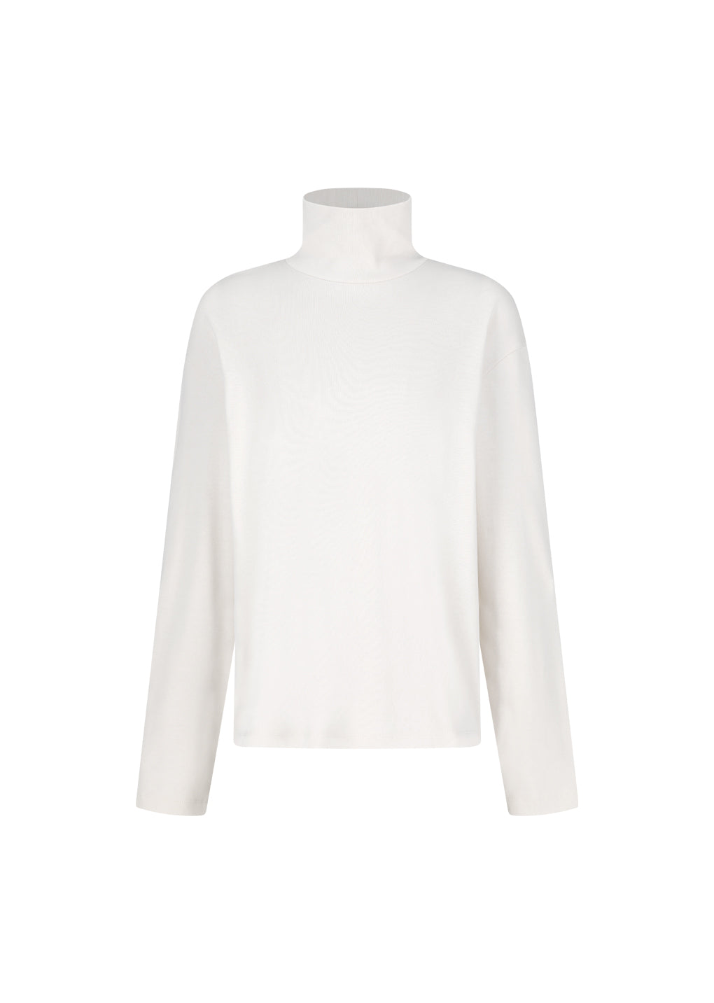 slim fit turtle neck t-shirts, ivory
