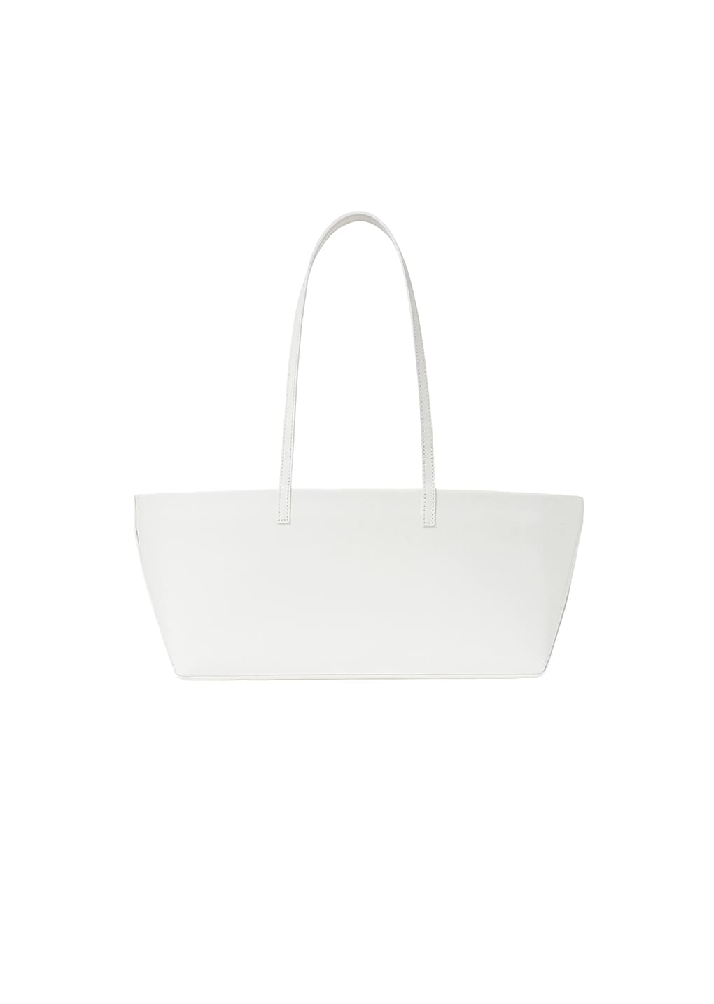 SQUARE LEATHER BAG, WHITE