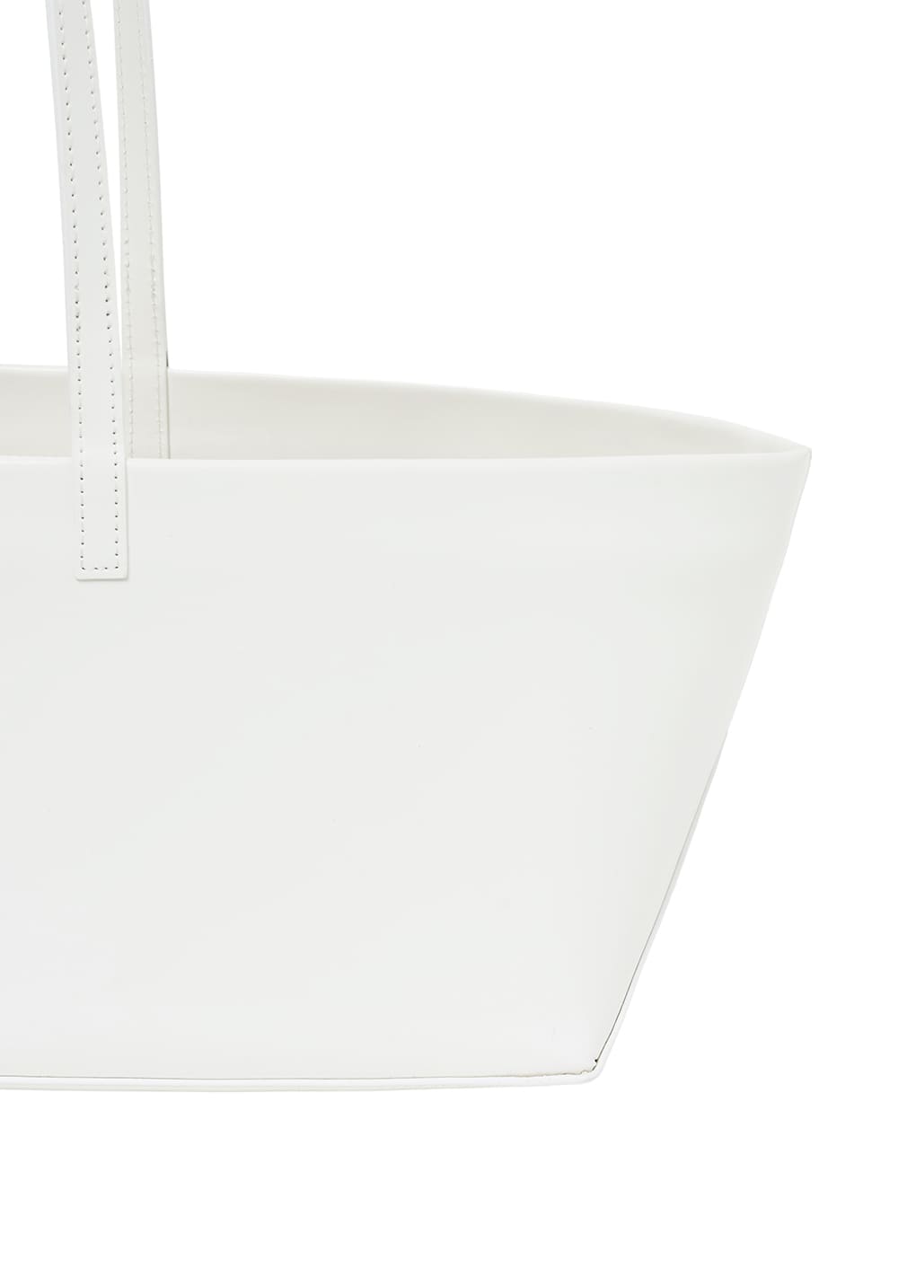 SQUARE LEATHER BAG, WHITE