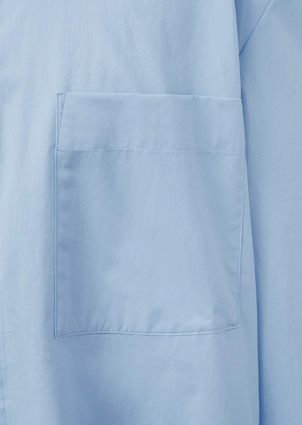 square pocket oversized shirts, light blue