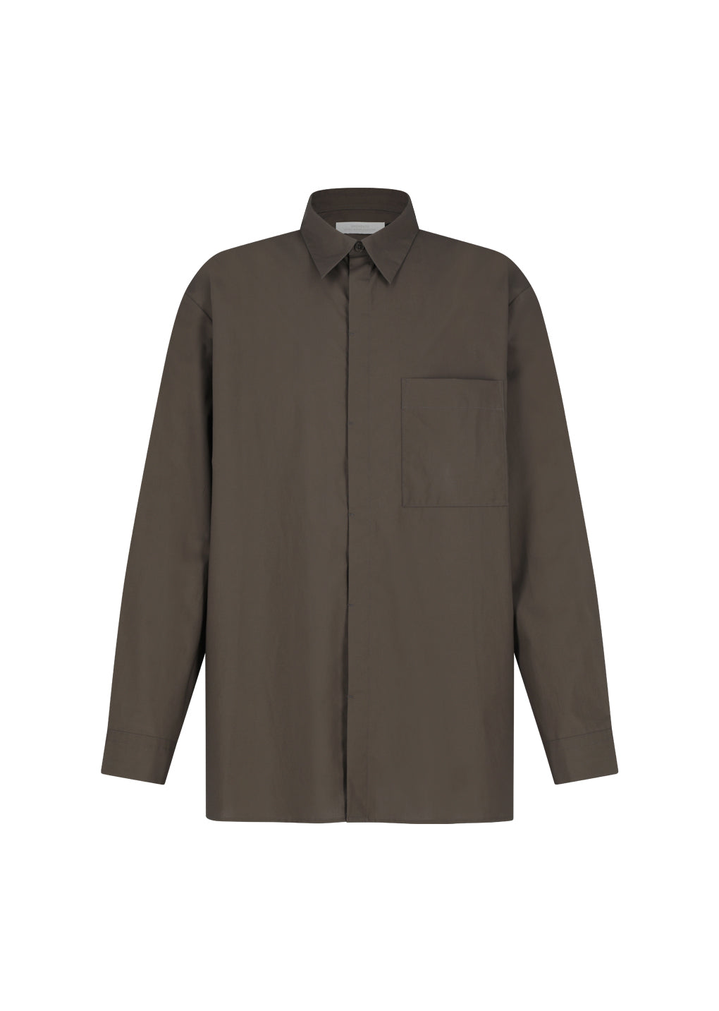 square pocket oversized shirts, brown