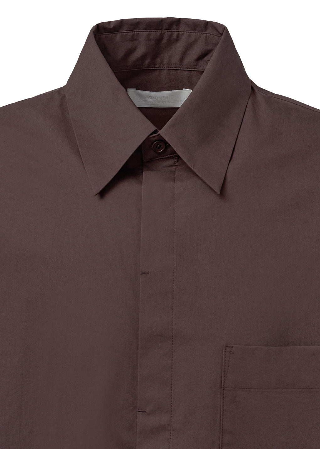 SQUARE POCKET OVERSIZED SHIRTS, BURGUNDY