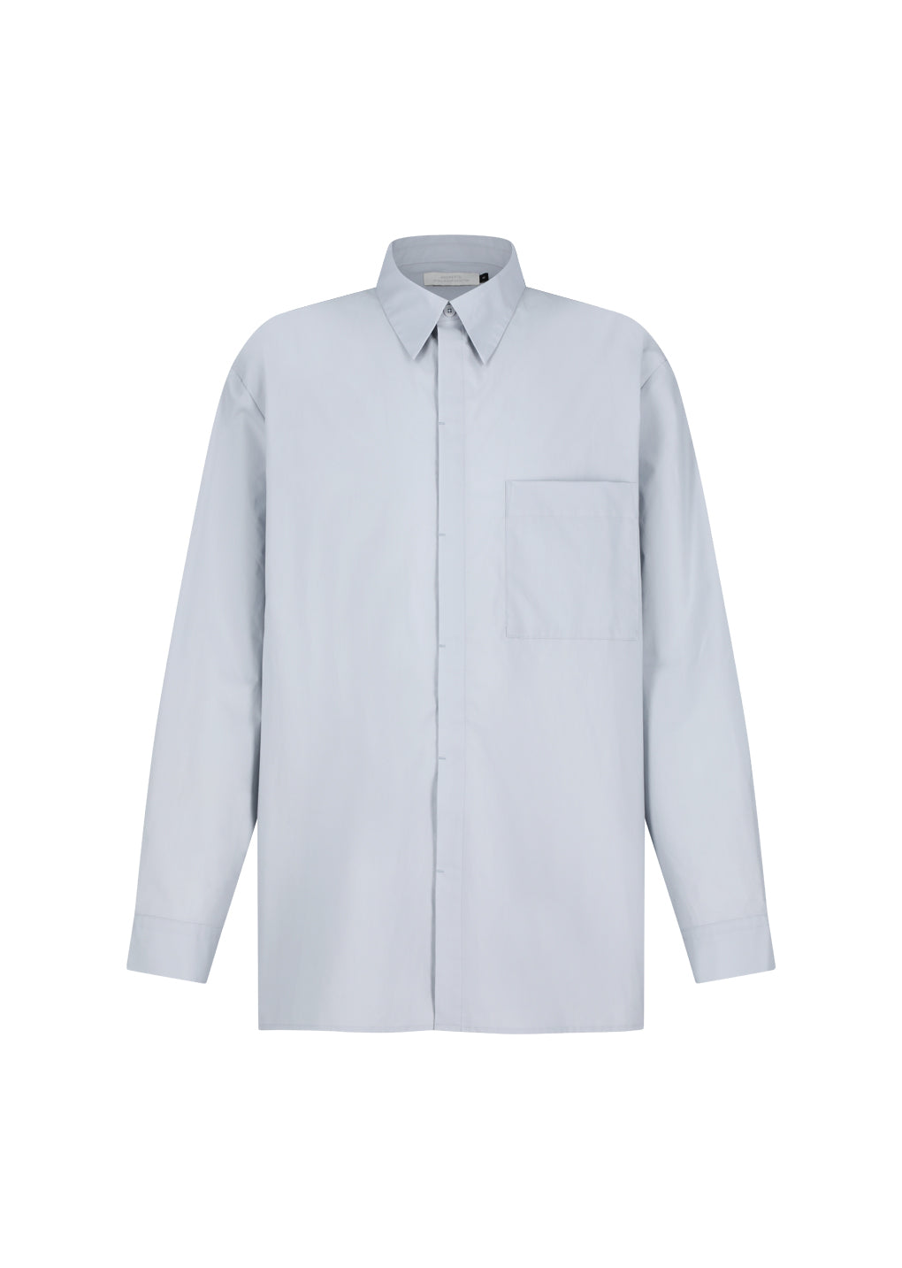square pocket oversized shirts, light blue