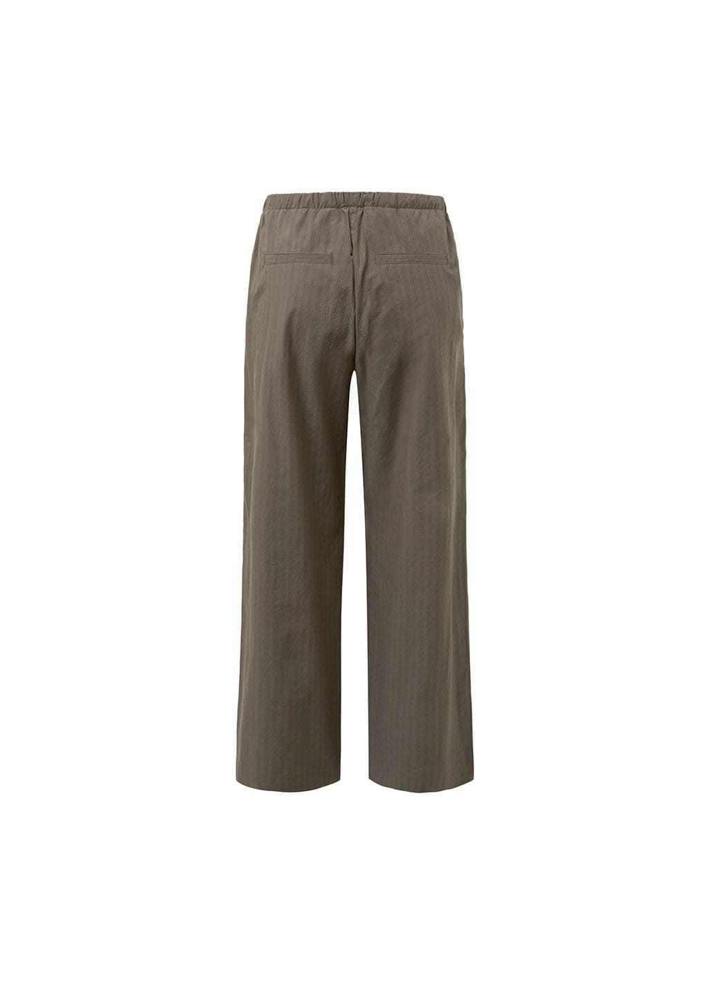 stripe banding pants, brown