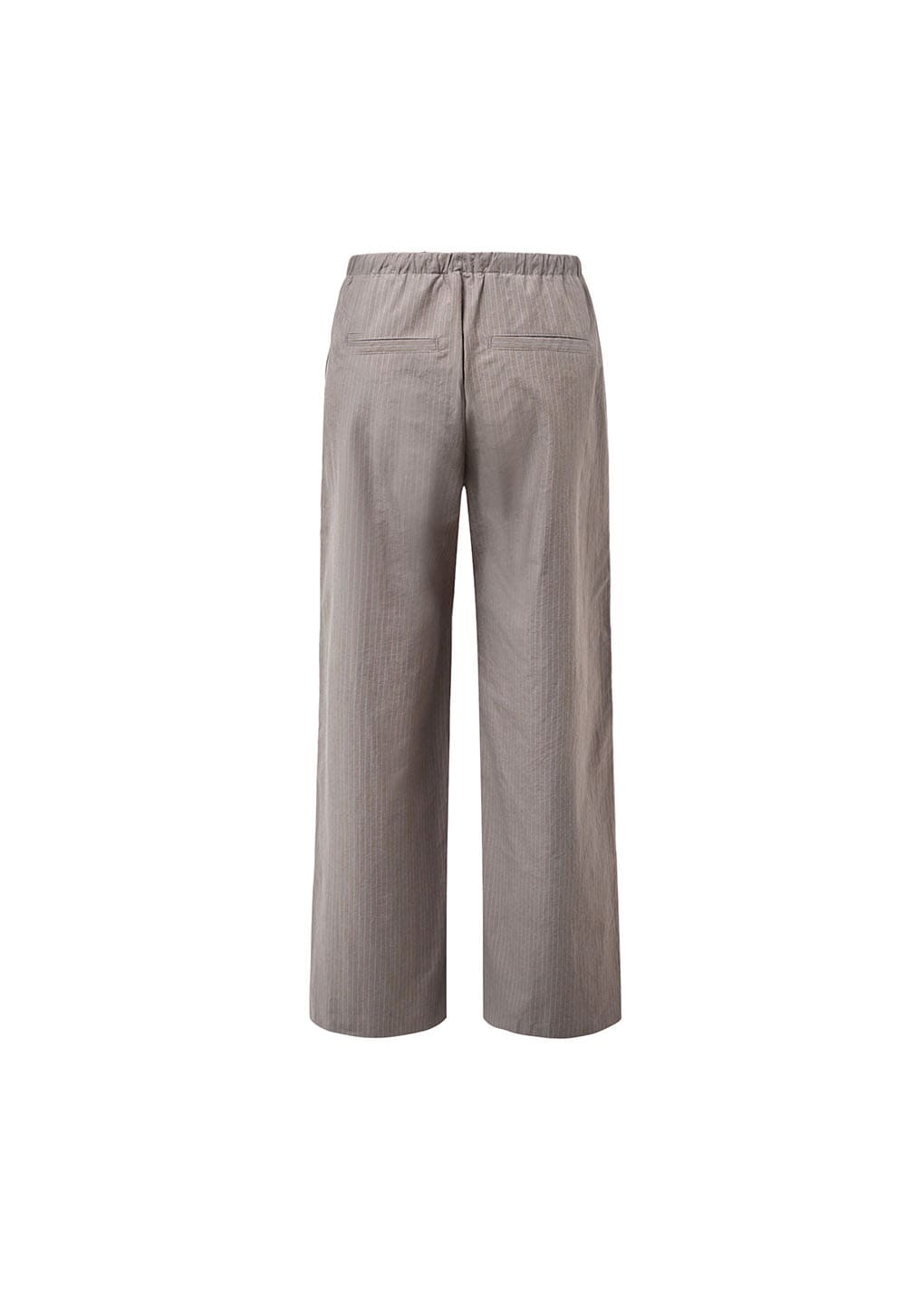 stripe banding pants, grey