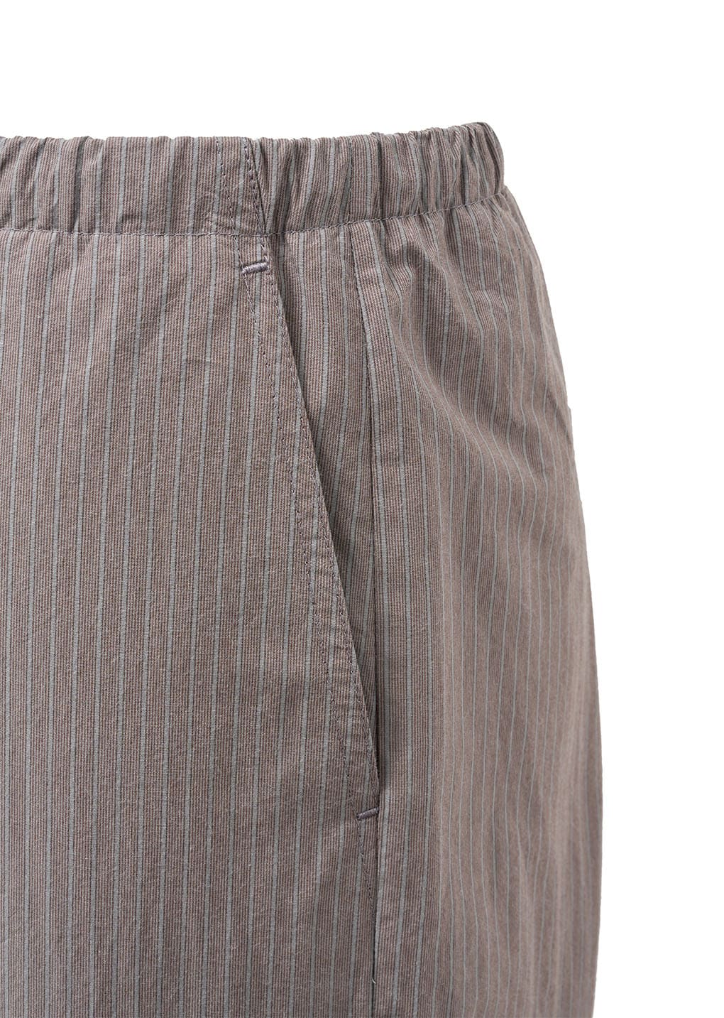 stripe banding pants, grey