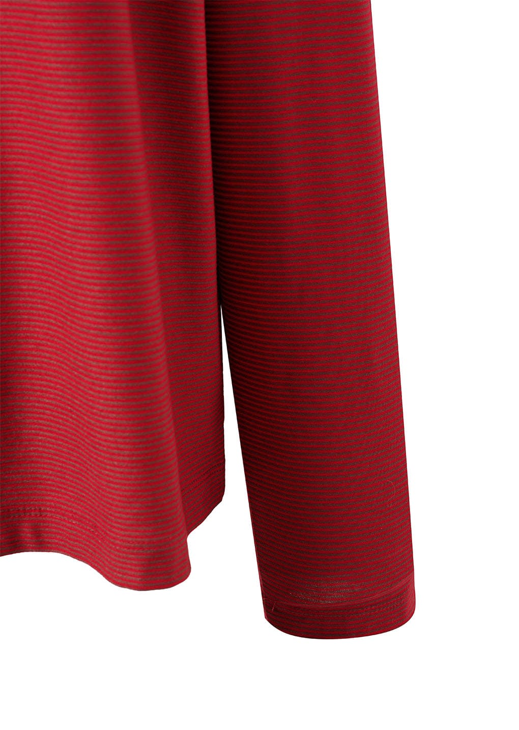 stripe boat neck long sleeve, red