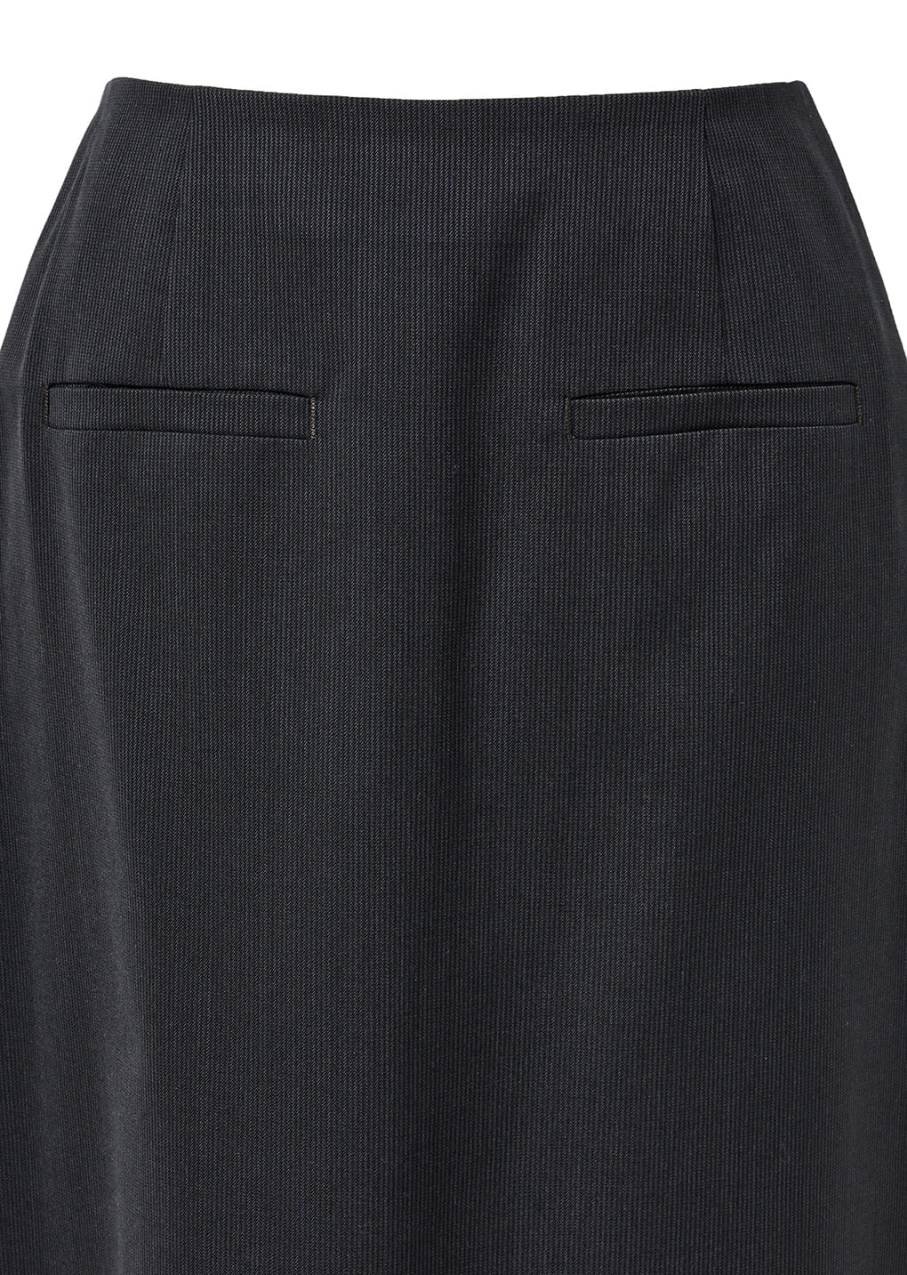 stripe maxi long skirt, black