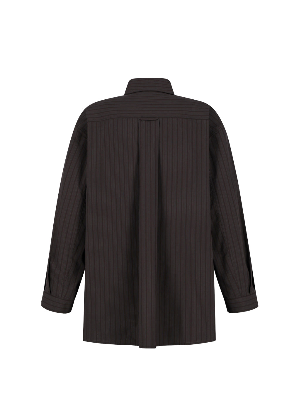 stripe shirring oversized shirts, brown hover