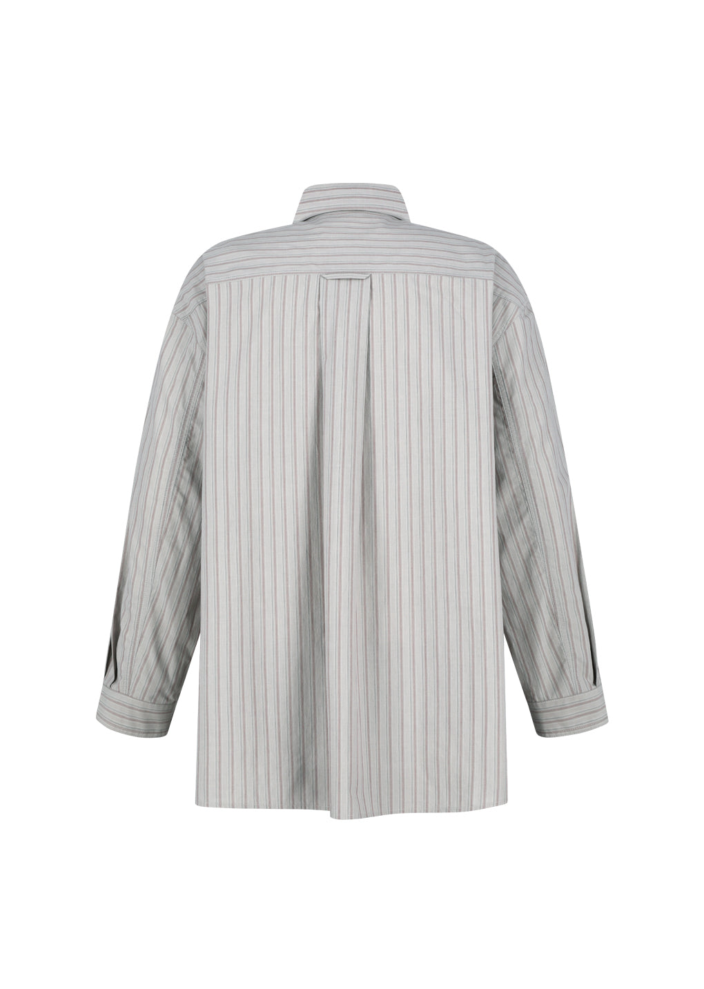 stripe shirring oversized shirts, grey hover