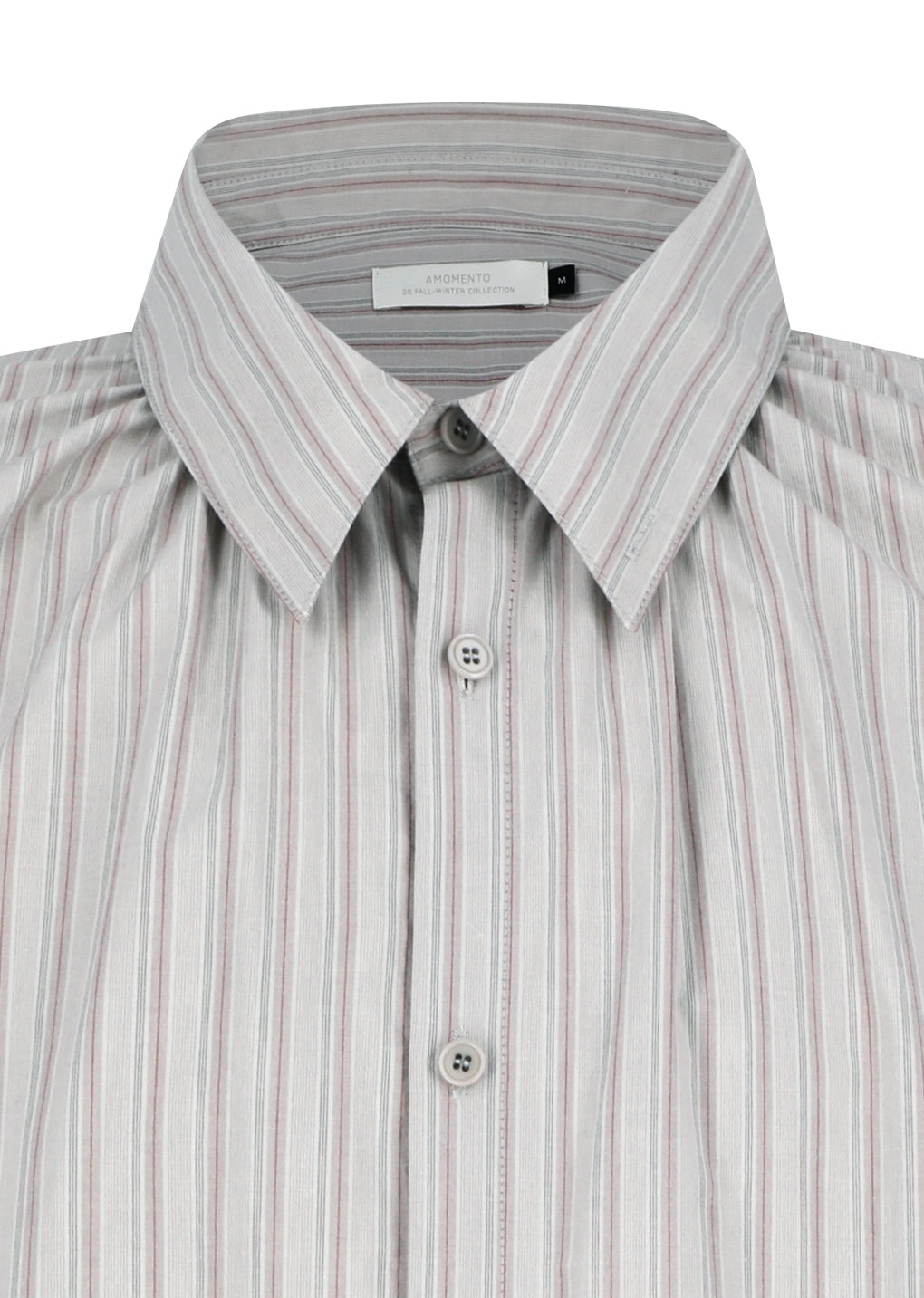 stripe shirring oversized shirts, grey