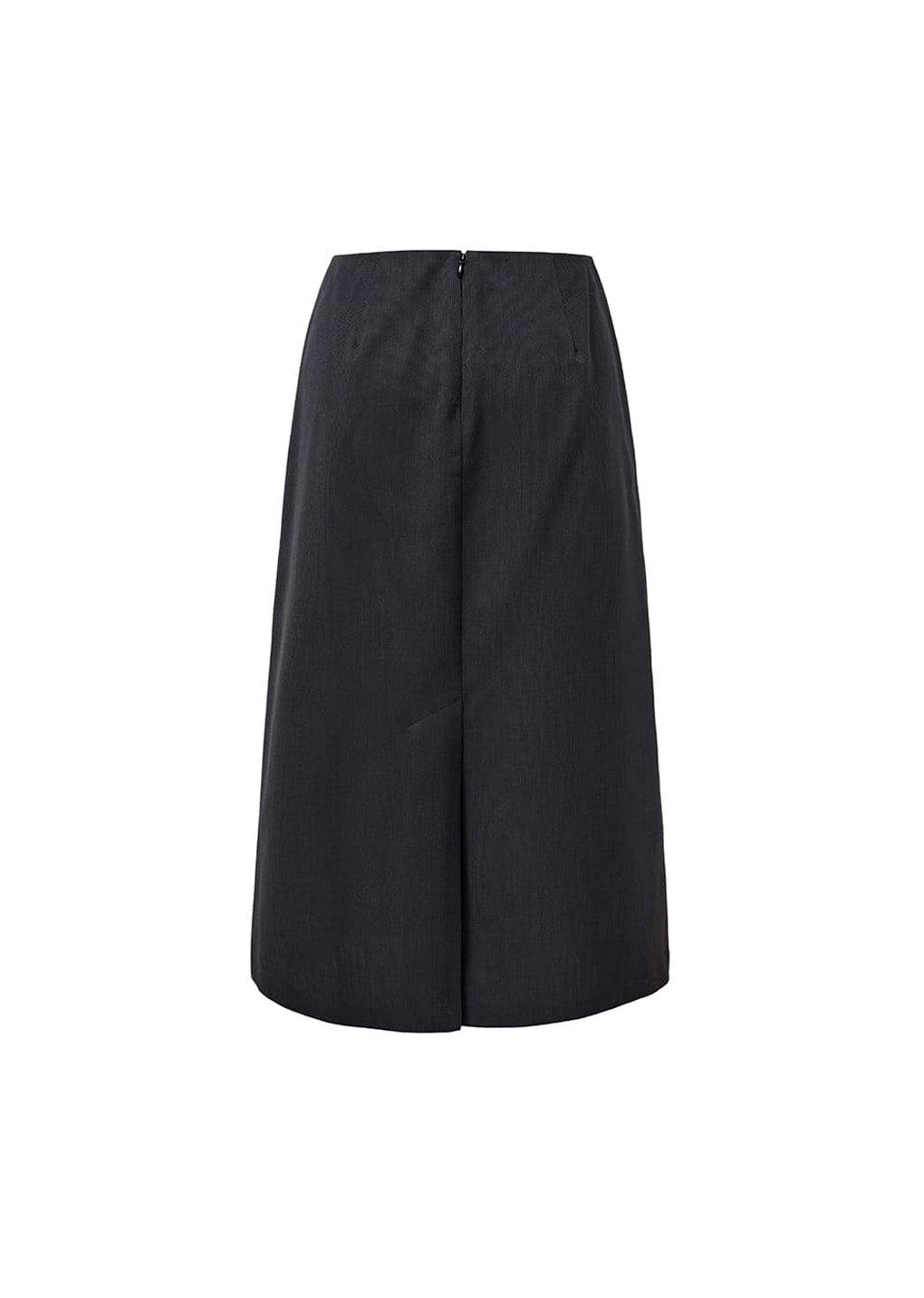 stripe maxi long skirt, black