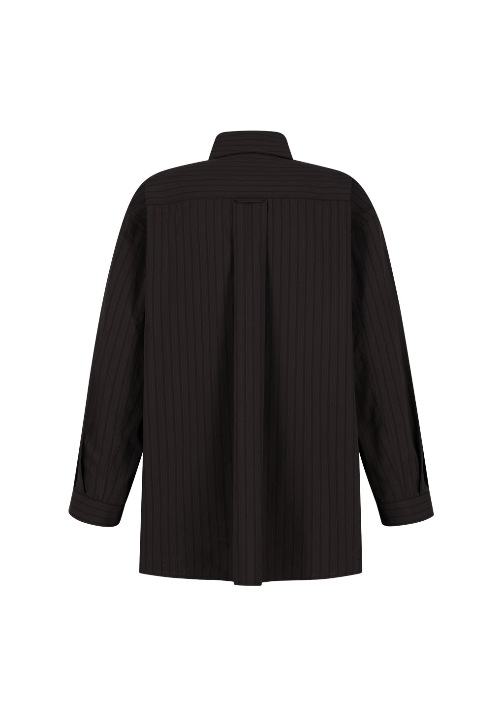 stripe shirring oversized shirts, brown hover