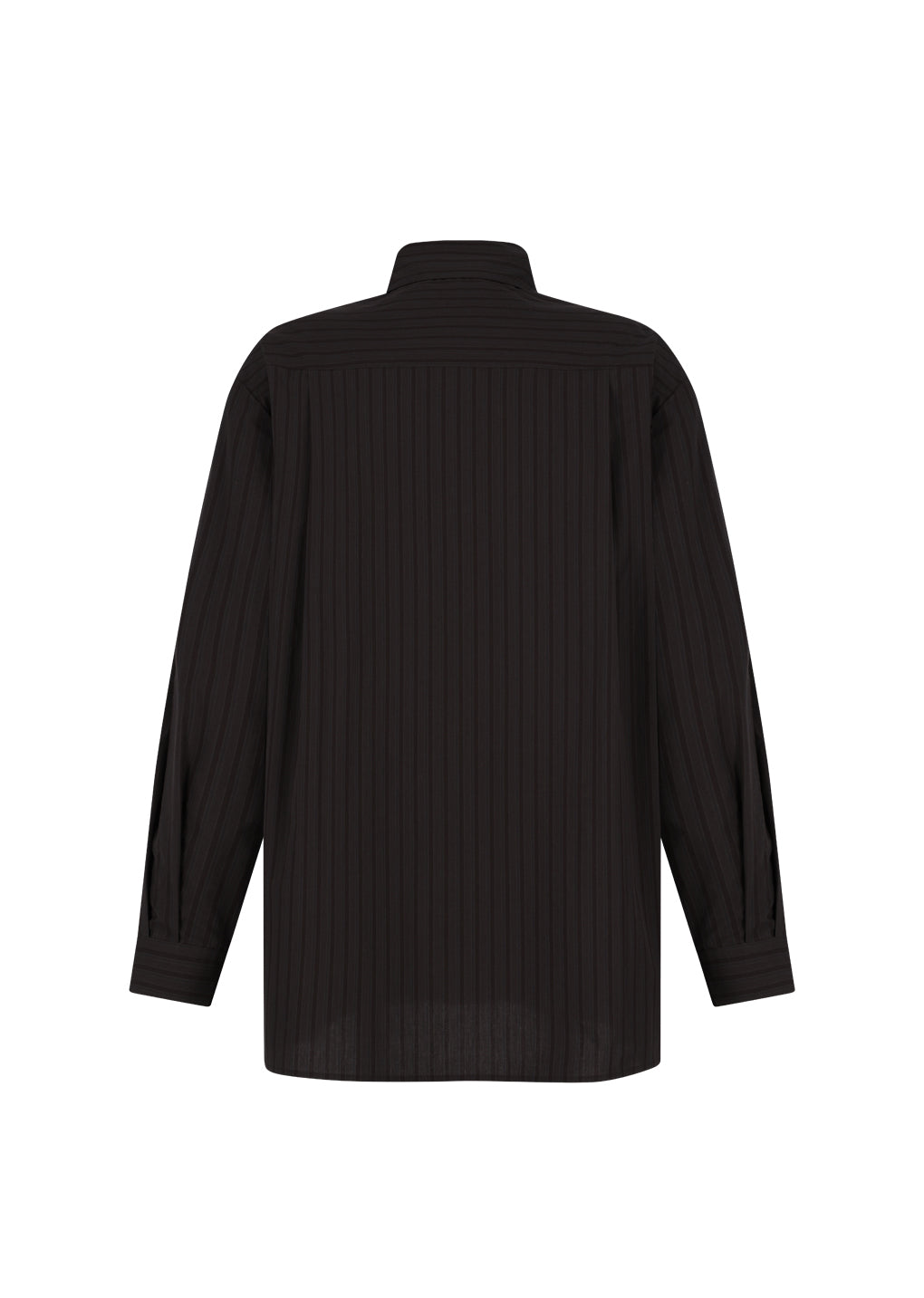 stripe square pocket oversized shirts, brown hover