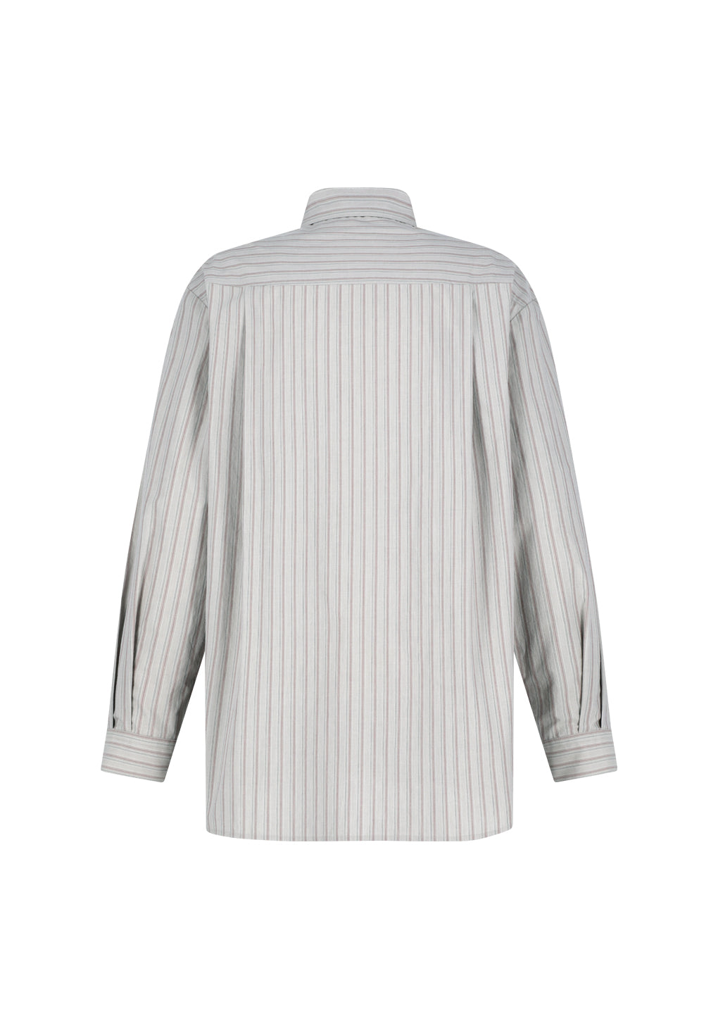 stripe square pocket oversized shirts, grey hover
