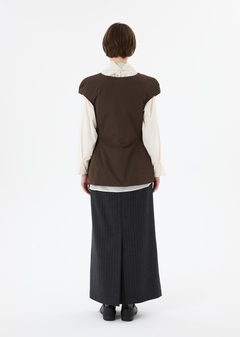 taffeta mini dress, brown