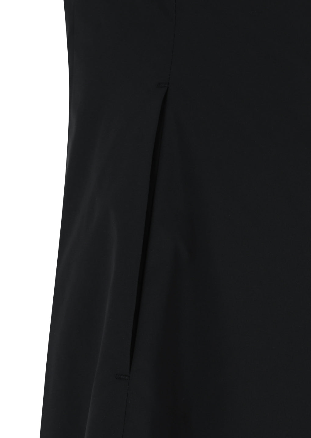 taffeta mock neck volume dress, black