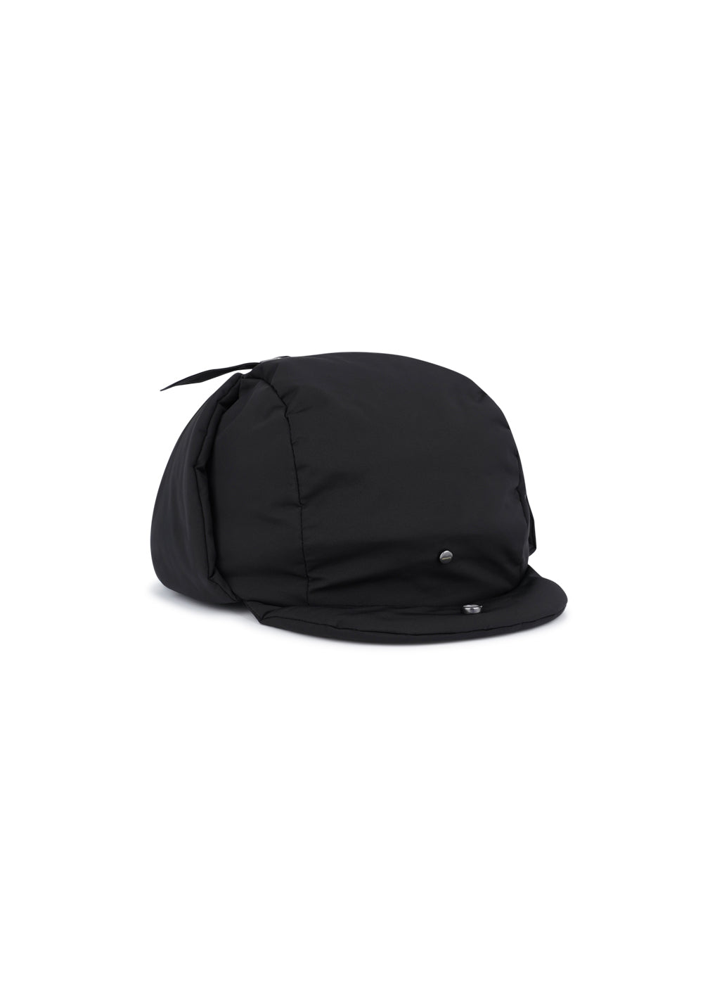 taffeta padded earmuff cap, black