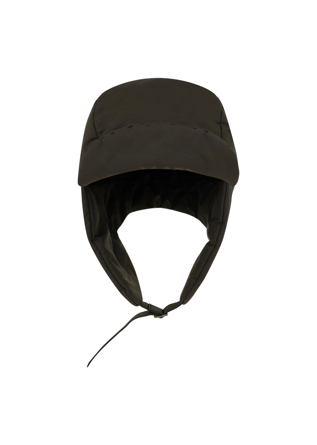 taffeta padded earmuff cap, brown