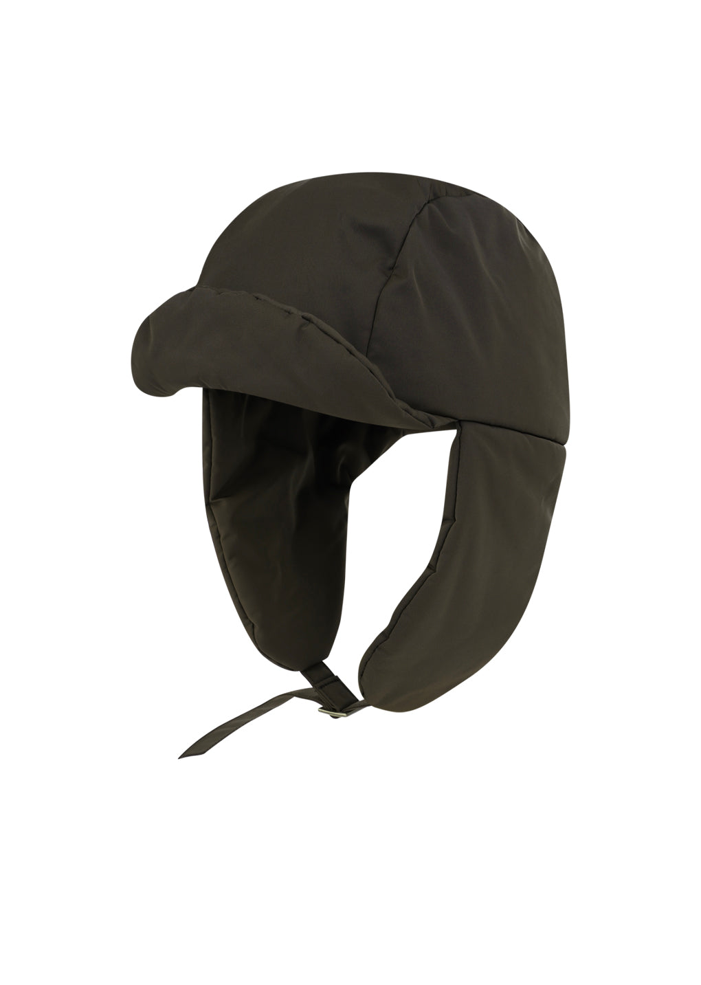 taffeta padded earmuff cap, brown hover
