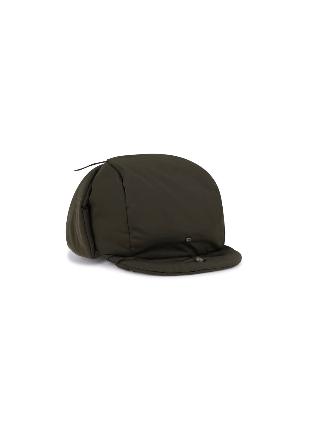 taffeta padded earmuff cap, brown