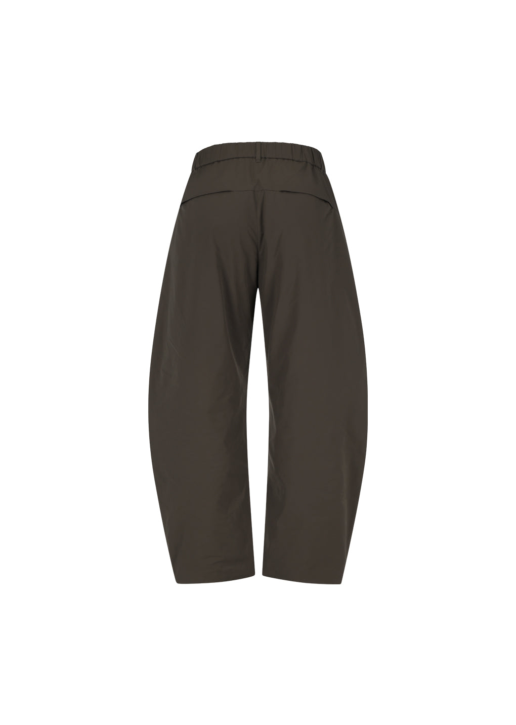 taffeta curved leg pants, brown