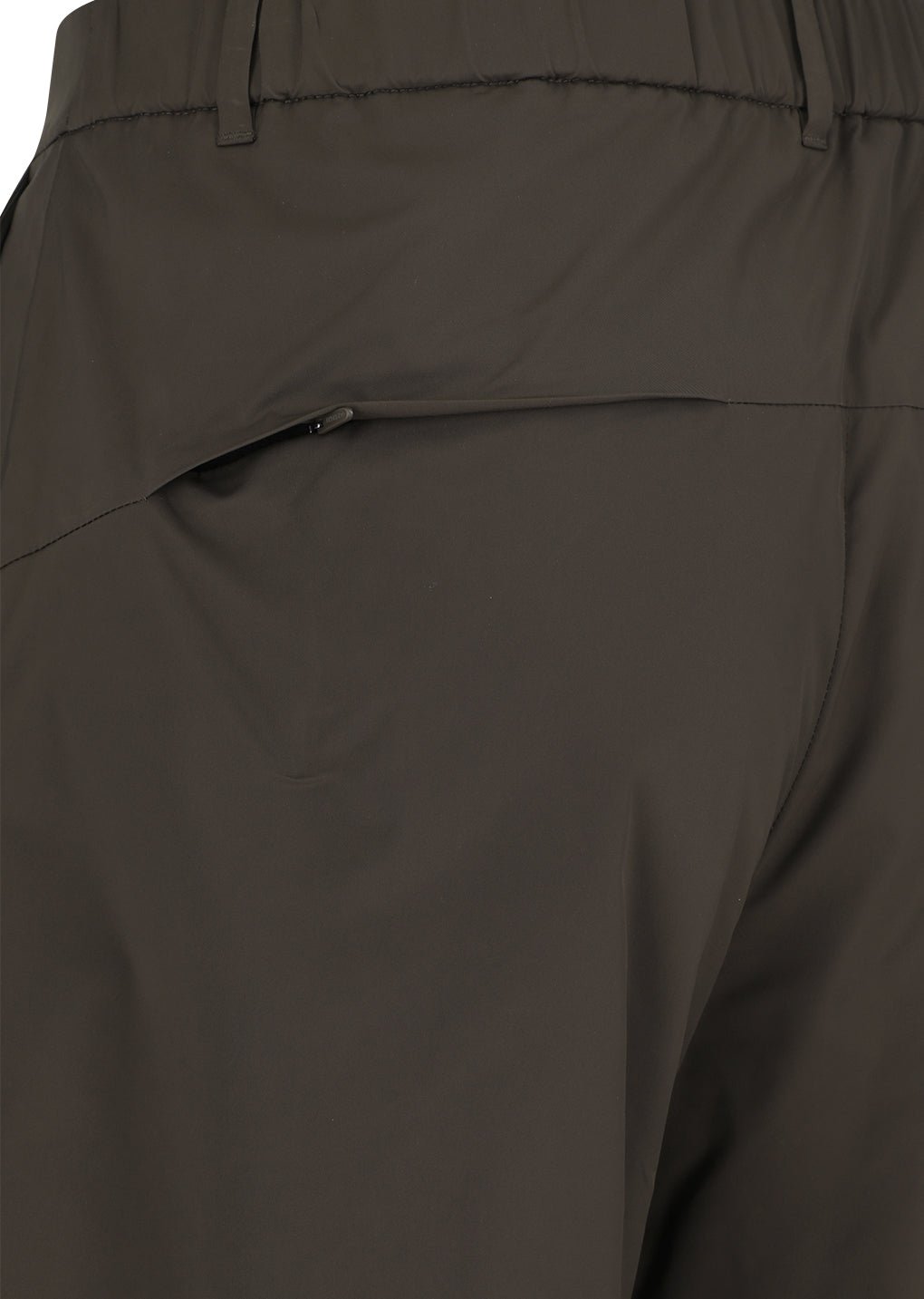 taffeta curved leg pants, brown
