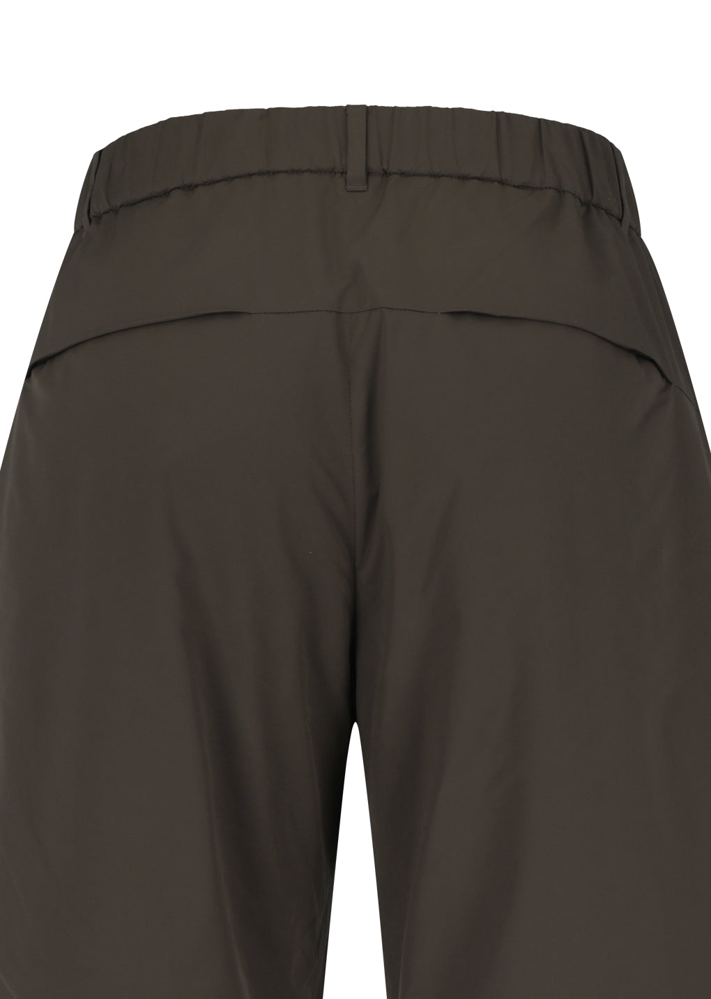 taffeta curved leg pants, brown