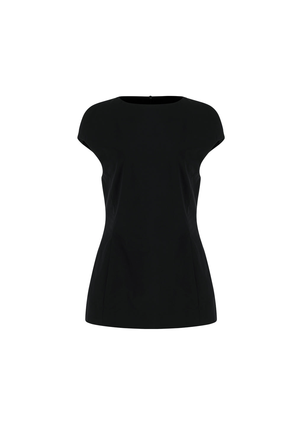 taffeta mini dress, black