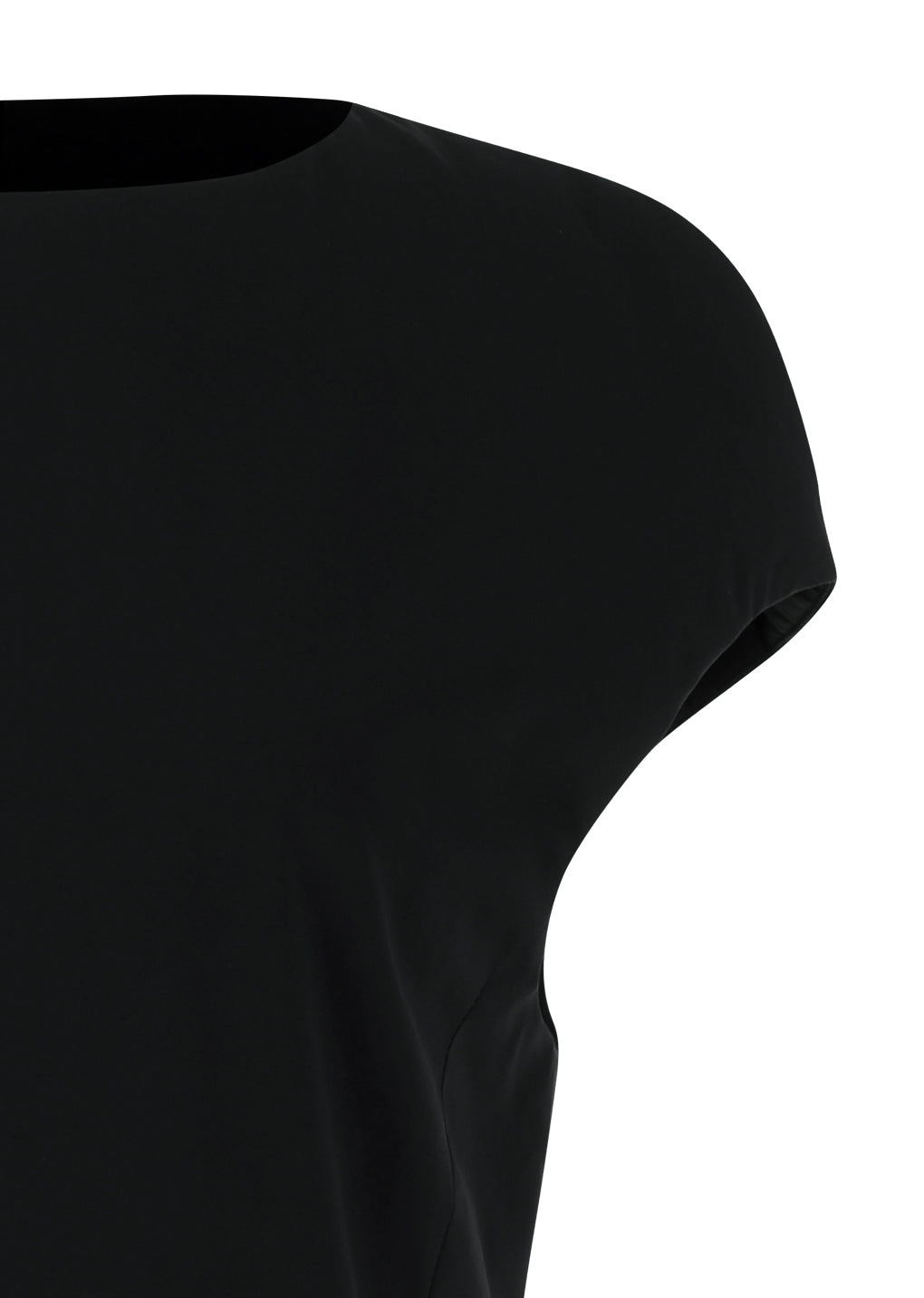 taffeta mini dress, black